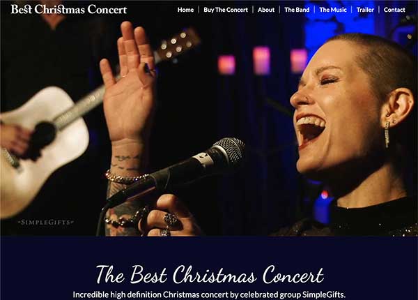 Musician Website design for Best Christmas Concert